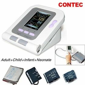 CONTEC CONTEC08A Upper Arm Digital Color LCD Blood Pressure Monitor With PC Software 4 CUFFS