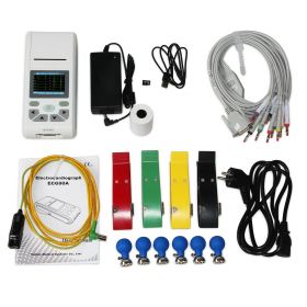 Touch Screen Electrocardiograph CONTEC ECG90A 12 Lead ECG EKG Machine Sync PC Software