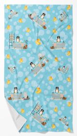 Bernese Mountain Dog in Bathtub Bath Towel Large Oversized Plush Fitness Body Towel, Ultra Soft Absorbent Quick Drying, 42"L x 24"W