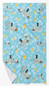 Giant Schnauzer in Bathtub Bath Towel Large Oversized Plush Fitness Body Towel, Ultra Soft Absorbent Quick Drying, 42"L x 24"W