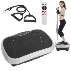 Vibration Plate Exercise Machine With Resistant Bands Remote Control Whole Body Vibration Platform Workout Equipment Home Fitness Training Equipment F