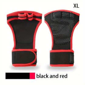 Fitness Gloves Dumbbell Weightlifting Exercise Sports Non-slip Wear-resistant Training Half-finger Extended Wrap Wrist Guard Gloves (Color: Fitness Without Finger, size: XL)