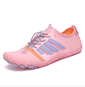 New couple fitness sneakers beach swimming shoes multifunctional outdoor shoes (Color: Pink, size: 37)