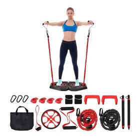 Home Gym Portable 34 Inch Push Up Board (Color: Black & Red, Type: Weights Accessories)