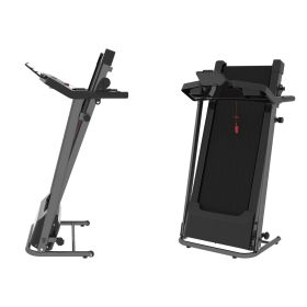 Motorized Electric Treadmill for Home - 3 Level Manual Inclination & Foldable Running Machine with 12 Programs with Phone Holder (Color: as Pic)