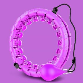 Custom Knots Weighted Hoola Fitness Hoop Smart Hula Thin Waist Weight Loss Knots Weighted Hoola Fitness Hoop Smart Hula Thin Waist Weight Loss (Color: Purple)